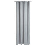 Rideau occultant &agrave; oeillets effet lin 140x240cm - 2 coloris beige ou gris