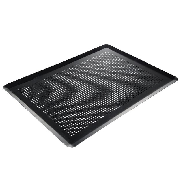 Plaque pâtissière perforée acier noir 39,6x29,6cm