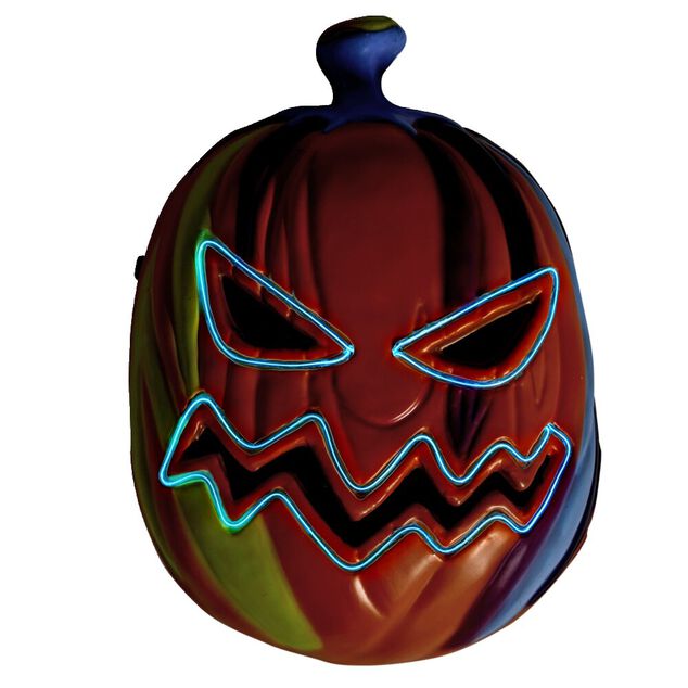 Masque LED Halloween citrouille effrayante multicolore