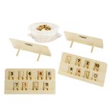 Jeu de rummy en bois 106 pièces avec sac de rangement