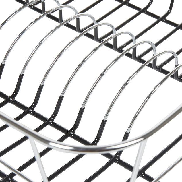 Égouttoir à vaisselle gris et noir