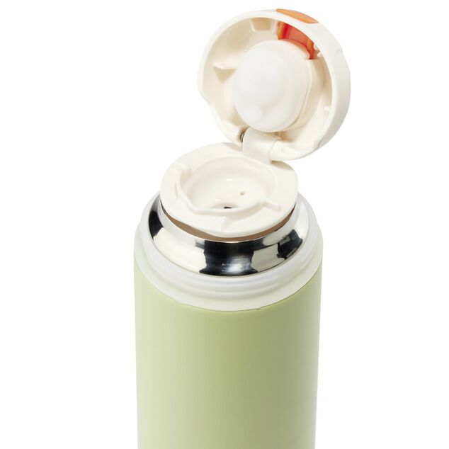 Gourde isotherme inox 500ml uni avec tasse &Oslash;7xH22cm (2 mod&egrave;les)