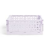 Caisse pliable violet pastel 9,1L - 33x23xH14cm