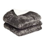 Plaid pilou pilou 127x152cm gris foncé