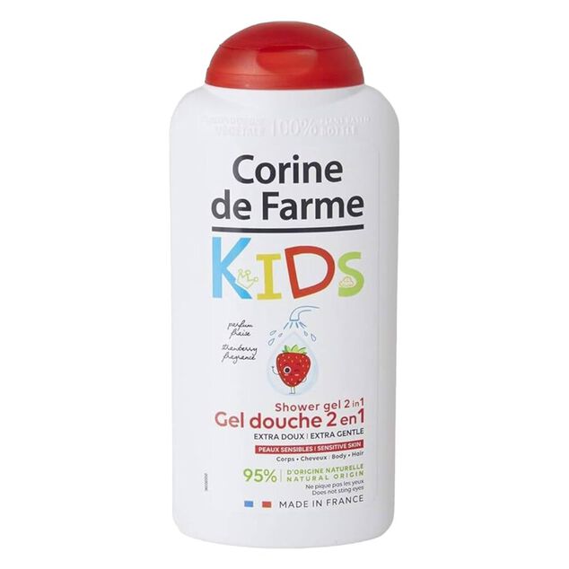 Gel douche enfant fraise Corine de Farme corps et cheveux 300ml