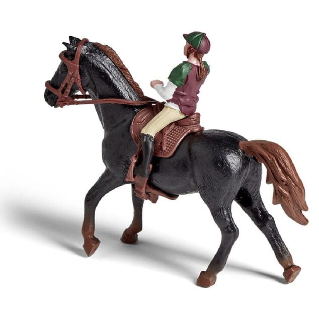 Cavalier avec cheval noir