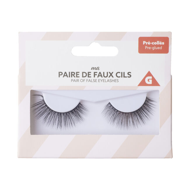 Faux cils pr&eacute;-coll&eacute;s 1 paire