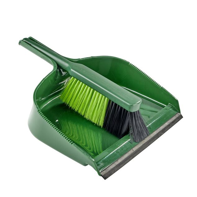 Pelle balayette XXL plastique vert 22x31cm