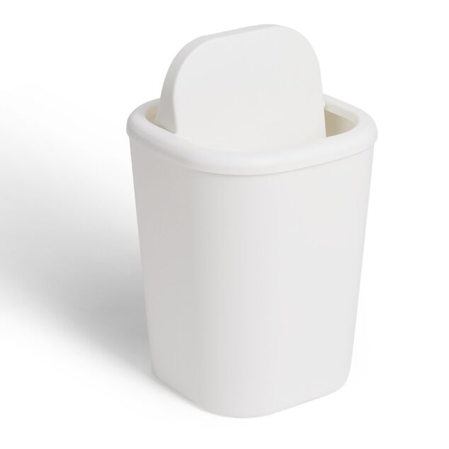 Poubelle salle de bain plastique blanc 3L