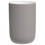 Gobelet c&eacute;ramique gris int&eacute;rieur blanc &Oslash;6,8xH10cm
