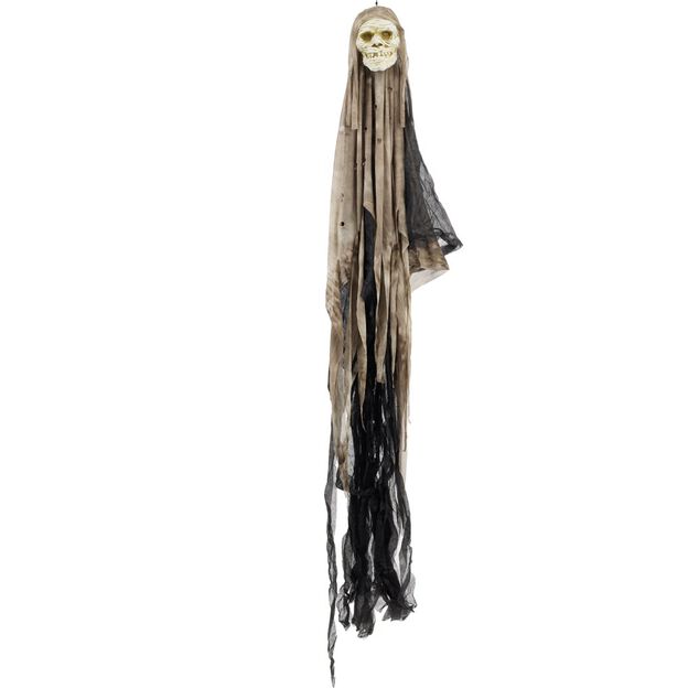 D&eacute;coration Halloween fant&ocirc;me squelette &agrave; suspendre 160x190cm (2 mod&egrave;les)