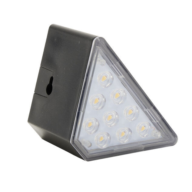 Lampe solaire noire x2 pour escalier 9LED 8,5x5,5xH5,5cm