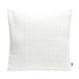Housse de coussin carrée nid d'abeille 40x40cm - 2 modèles blanc ou gris