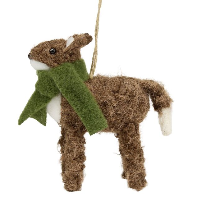 Personnage de No&euml;l en feutrine &agrave; suspendre H9cm (4 mod&egrave;les)