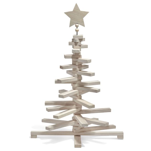 Sapin Noël bois amovible H. 71 cm