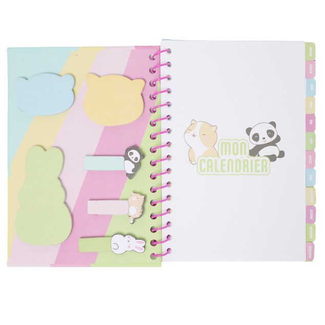 Carnet kawaii Mon Calendrier &agrave; spirale format A5 14,8x21cm