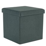 Coffre pouf Clara Noir - L38 x P38 x H37,5 cm
