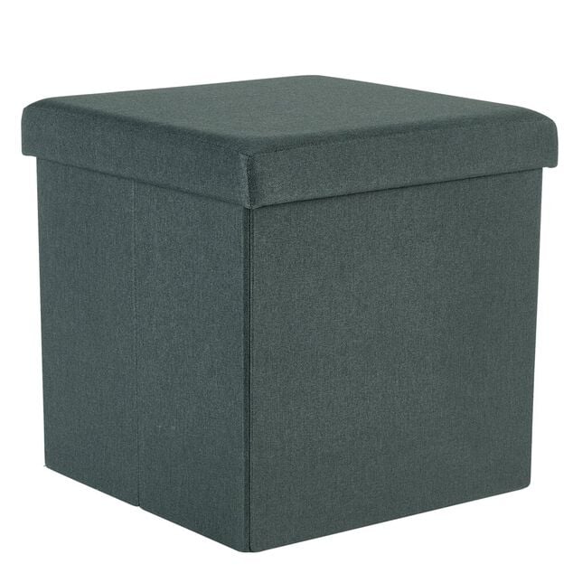 Coffre pouf Clara Noir - L38 x P38 x H37,5 cm