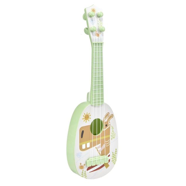Guitare enfant 4 cordes motif animal plastique L36cm (3 mod&egrave;les)