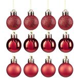 Petite boule de No&euml;l polystyr&egrave;ne rouge &Oslash;3cm x12