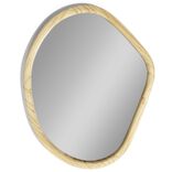 Miroir forme goutte ovale en bois 37x50cm