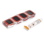 Kit de réparation pour pneu vélo avec 1 colle et 48 rustines