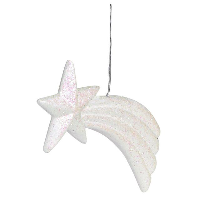 &Eacute;toile filante &agrave; suspendre blanc paillet&eacute;