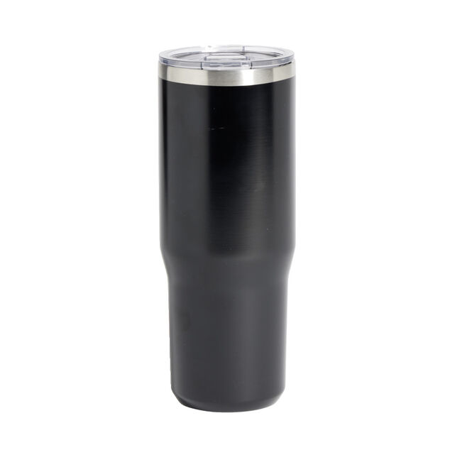 Mug isotherme 890ml inox noir avec paille