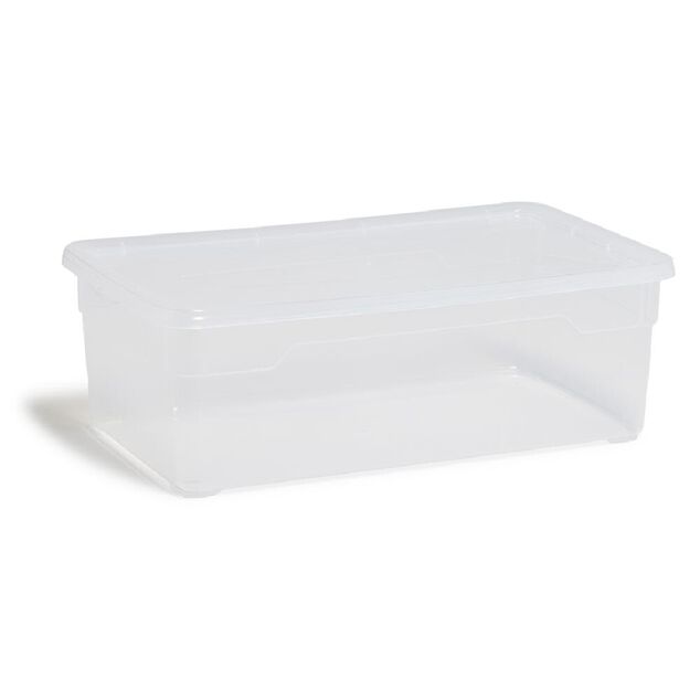 Lot de 4 box 11L plastique transparent
