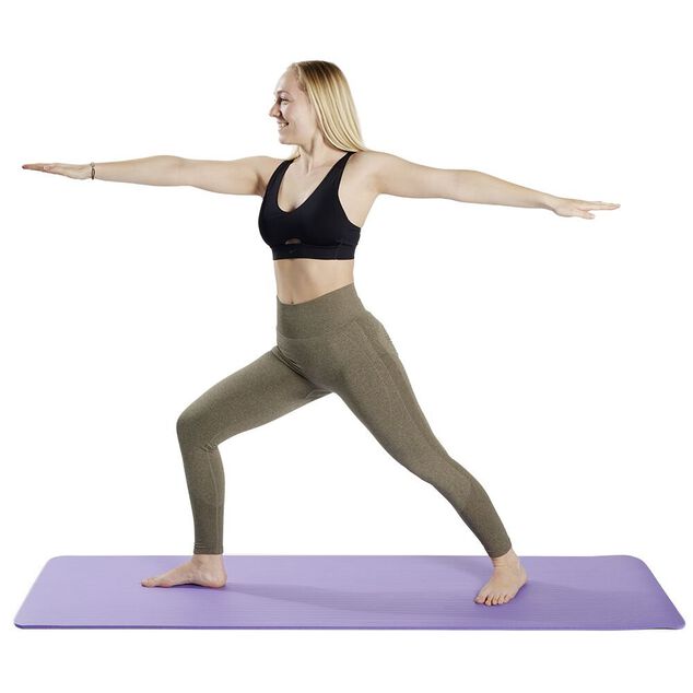 Tapis yoga &eacute;pais 183x61x1cm caoutchouc violet