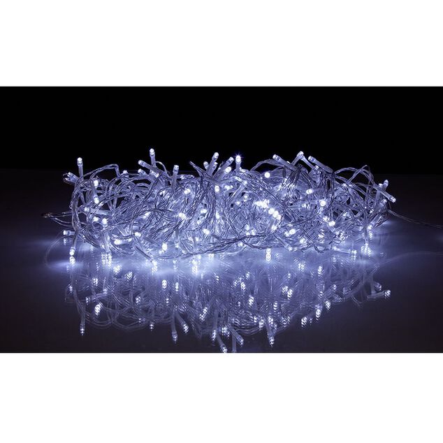 Guirlande électrique solaire 200 LED 19,9m d'éclairage blanc froid
