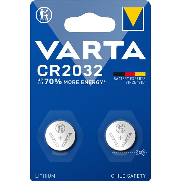 Pile lithium plates Varta CR2032 x2