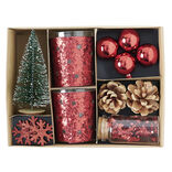 Set de No&euml;l d&eacute;coration de table rouge