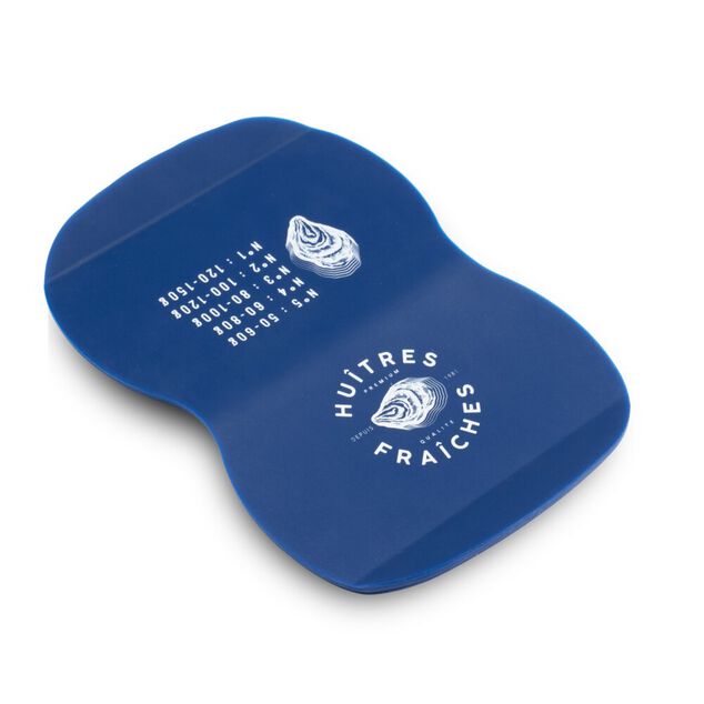 Manique &agrave; hu&icirc;tre crant&eacute;e silicone bleu 11x16cm