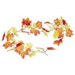 Guirlande artificielle automne feuilles de ch&ecirc;ne L180cm