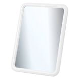 Miroir carré bord blanc 13,5x18,5cm