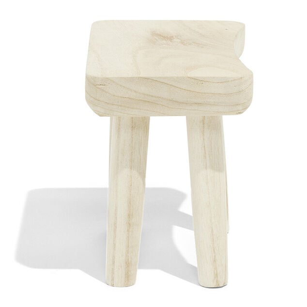Tabouret bois naturel L27x17xH24cm