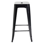 Tabouret bar Fabrik m&eacute;tal noir &Oslash;31xH75cm