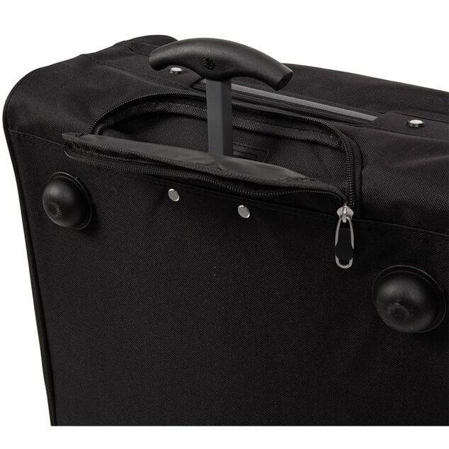 Valise trolley souple 2 roues 54L noir H60cm