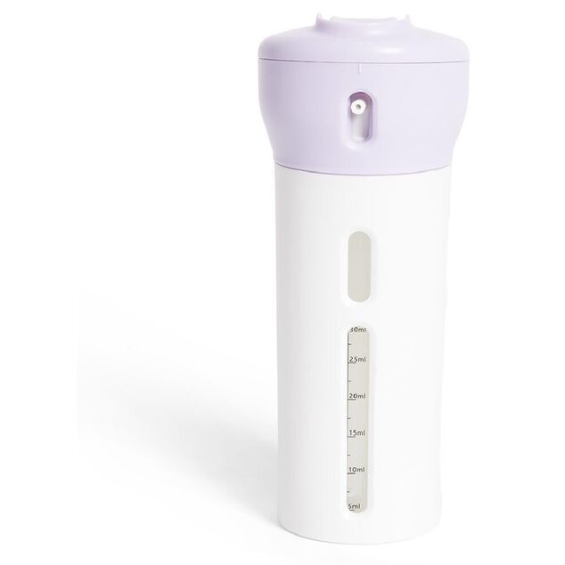 Flacon de voyage distributeur 4en1 bouchon pivotant
