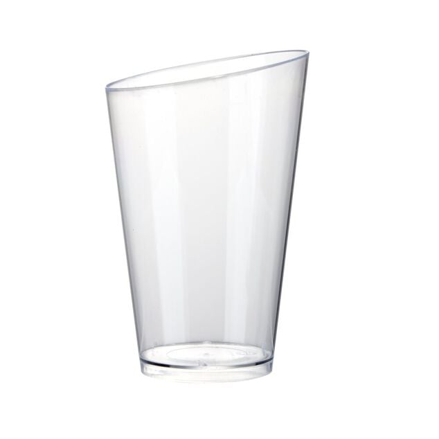 Verrine plastique x25 transparente r&eacute;utilisable 5x5xH7,5cm