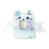 Jouet &agrave; plumes pour chat en plastique multicolore L.14cm