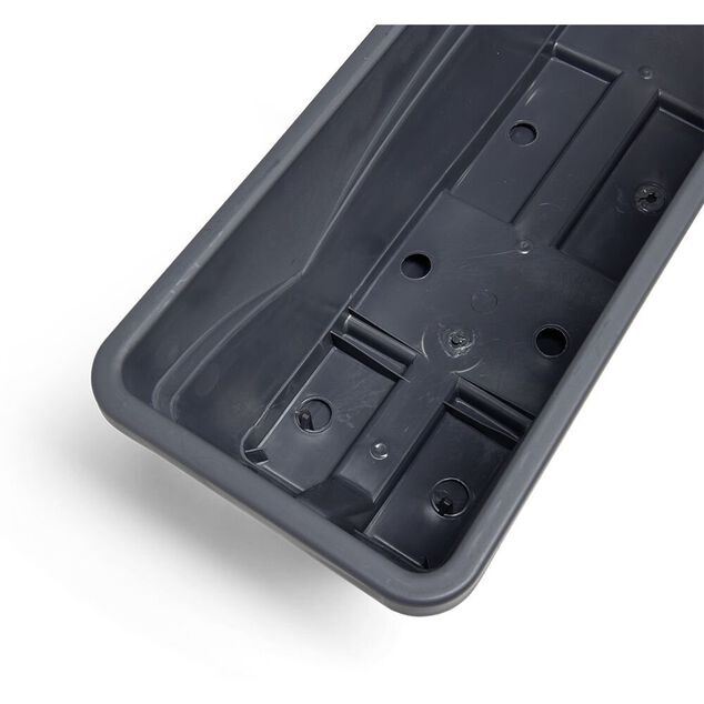 Lot de 3 balconni&egrave;res 6L - 50x15x17cm plastique gris