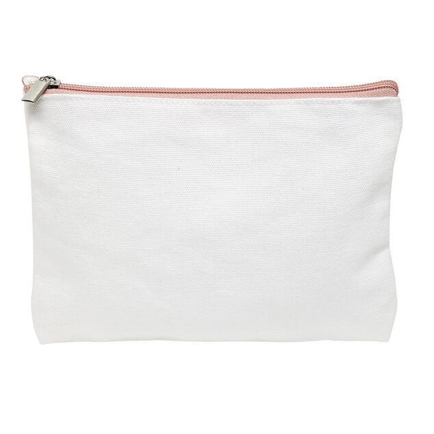 Trousse cosm&eacute;tique en plastique blanc 16x22xH16cm