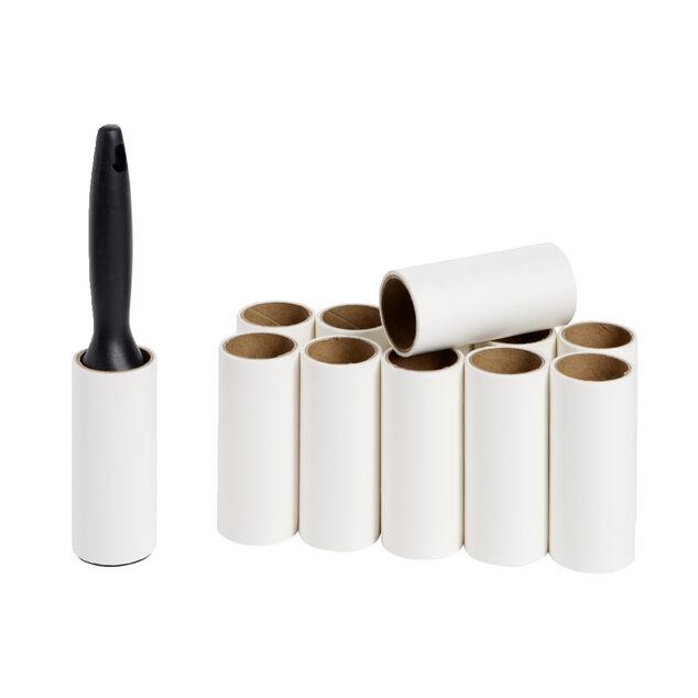 Brosse adh&eacute;sive avec 12 rouleaux de recharge papier &Oslash;5xH20cm