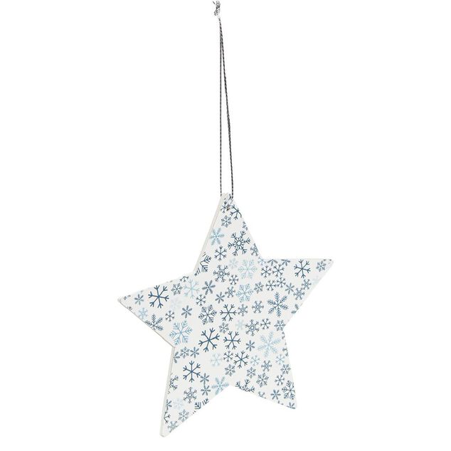 D&eacute;coration de No&euml;l en bois &agrave; suspendre L10x10 cm