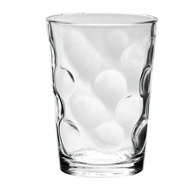 Gobelet verre motif emboss&eacute; transparent 20 cl x8