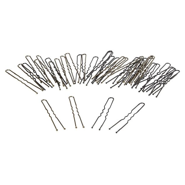 &Eacute;pingle &agrave; chignon m&eacute;tal noir et brun x40