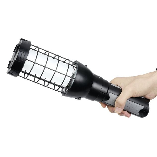 Lampe baladeuse rechargeable manche tr&eacute;pied et crochet