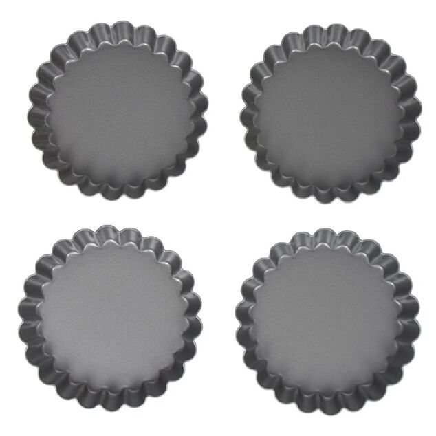 Moule &agrave; tartelette rev&ecirc;tement antiadh&eacute;sif &Oslash;12cm x4